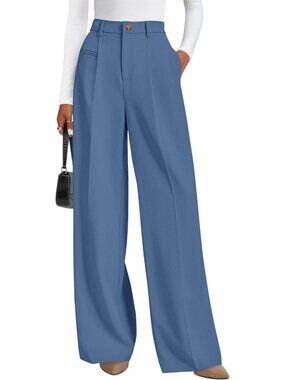 Chic Women's Tailored Wide Leg Dress Pants for Work & Casual Style